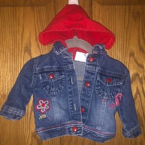 Denim jacket with hoodie